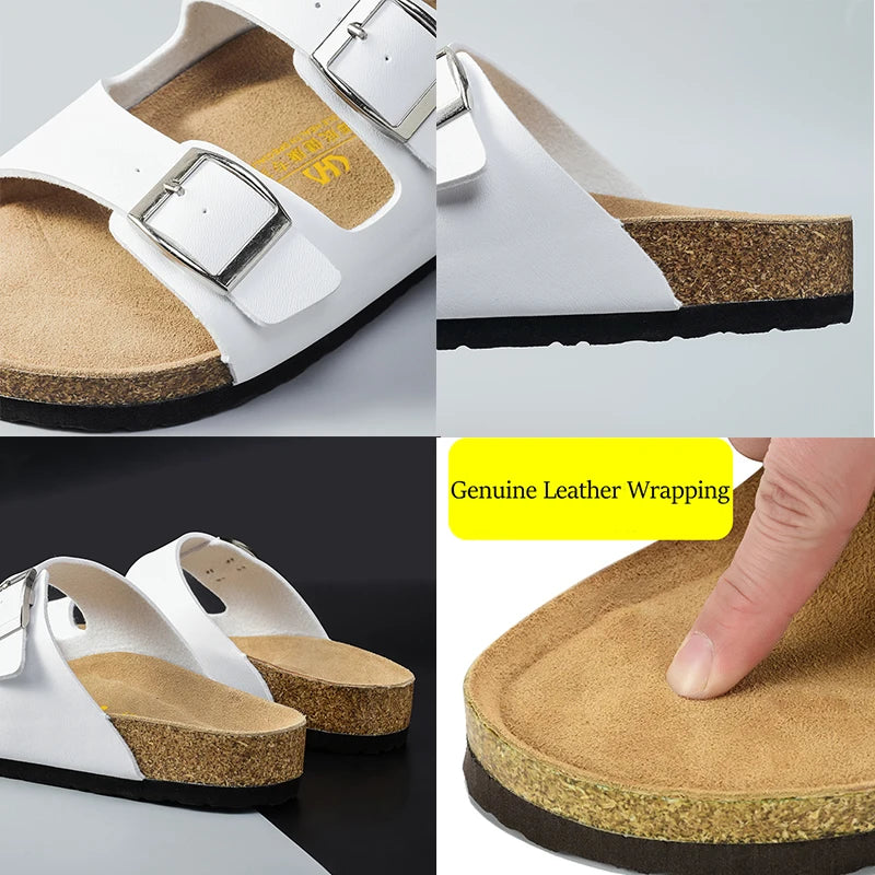 Coastal Comfort Leather Sandals