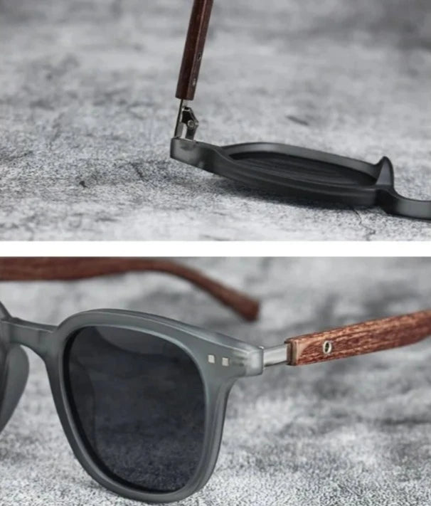 Wood Grain Polarized Sunglasses